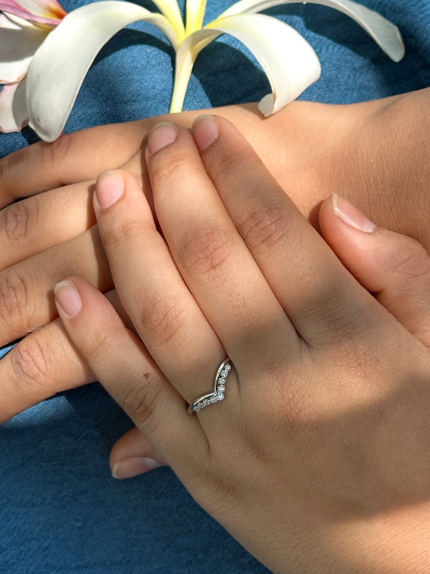 Silver V-Shaped Ring