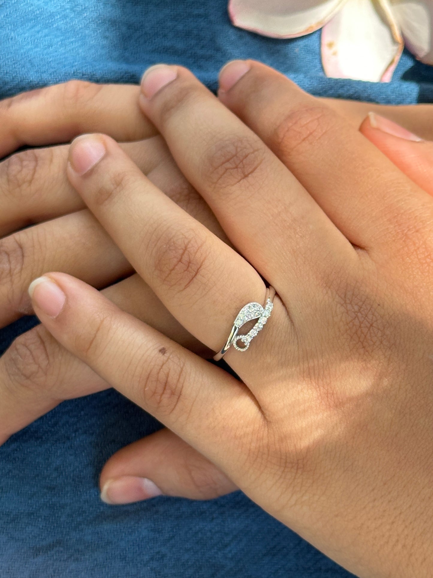 Silver Angel Wing Ring