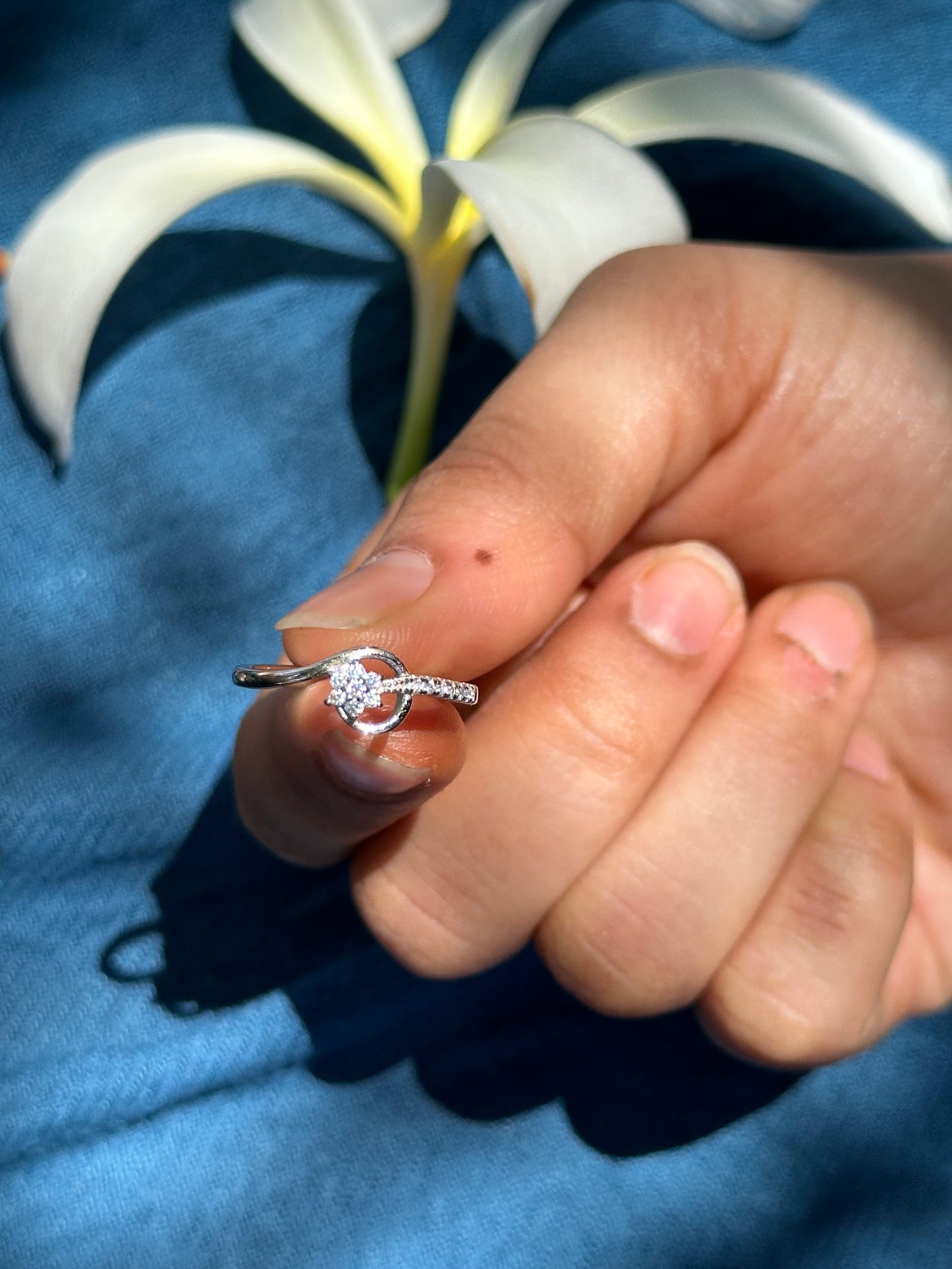 Silver Circle Designer Ring