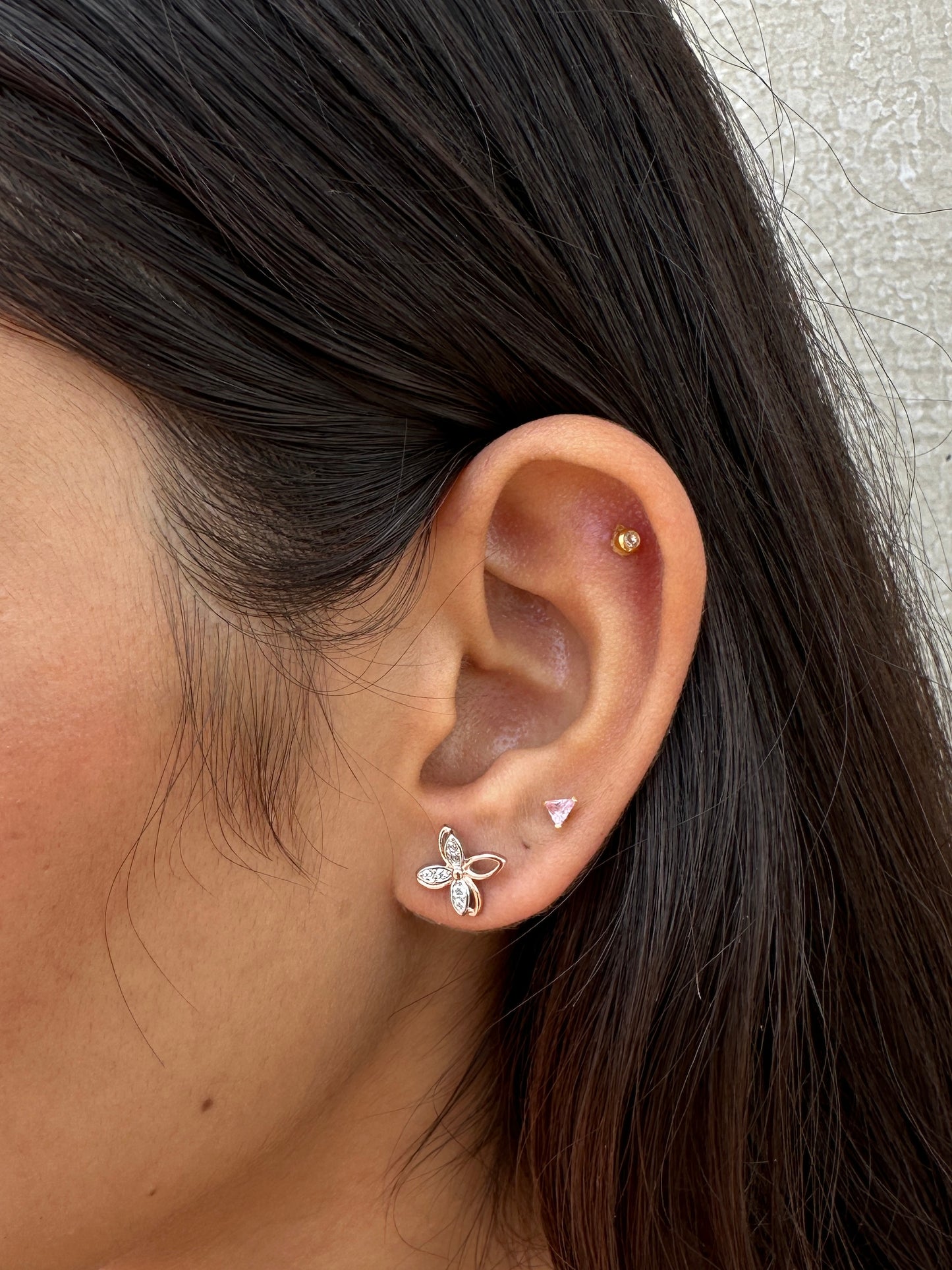 Blossom Breeze Rose Gold Studs
