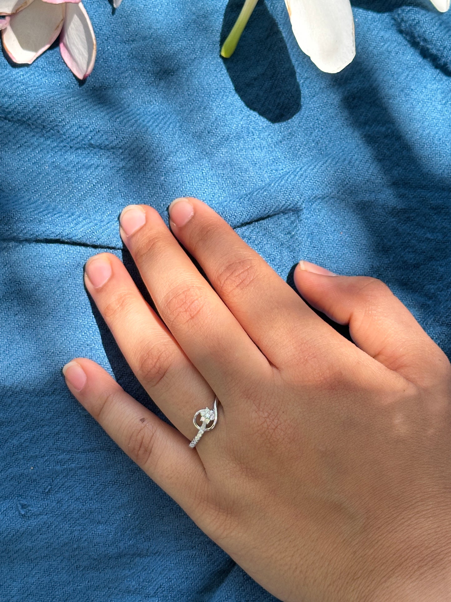 Silver Circle Designer Ring