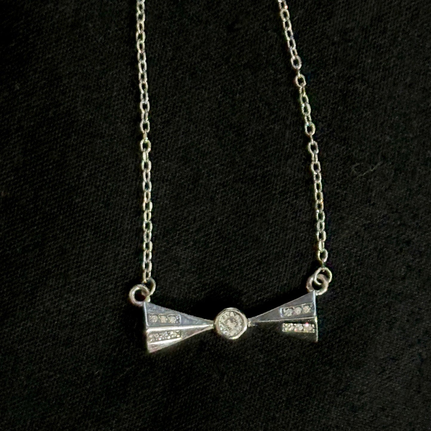 925 Silver Bow Pendant Chain