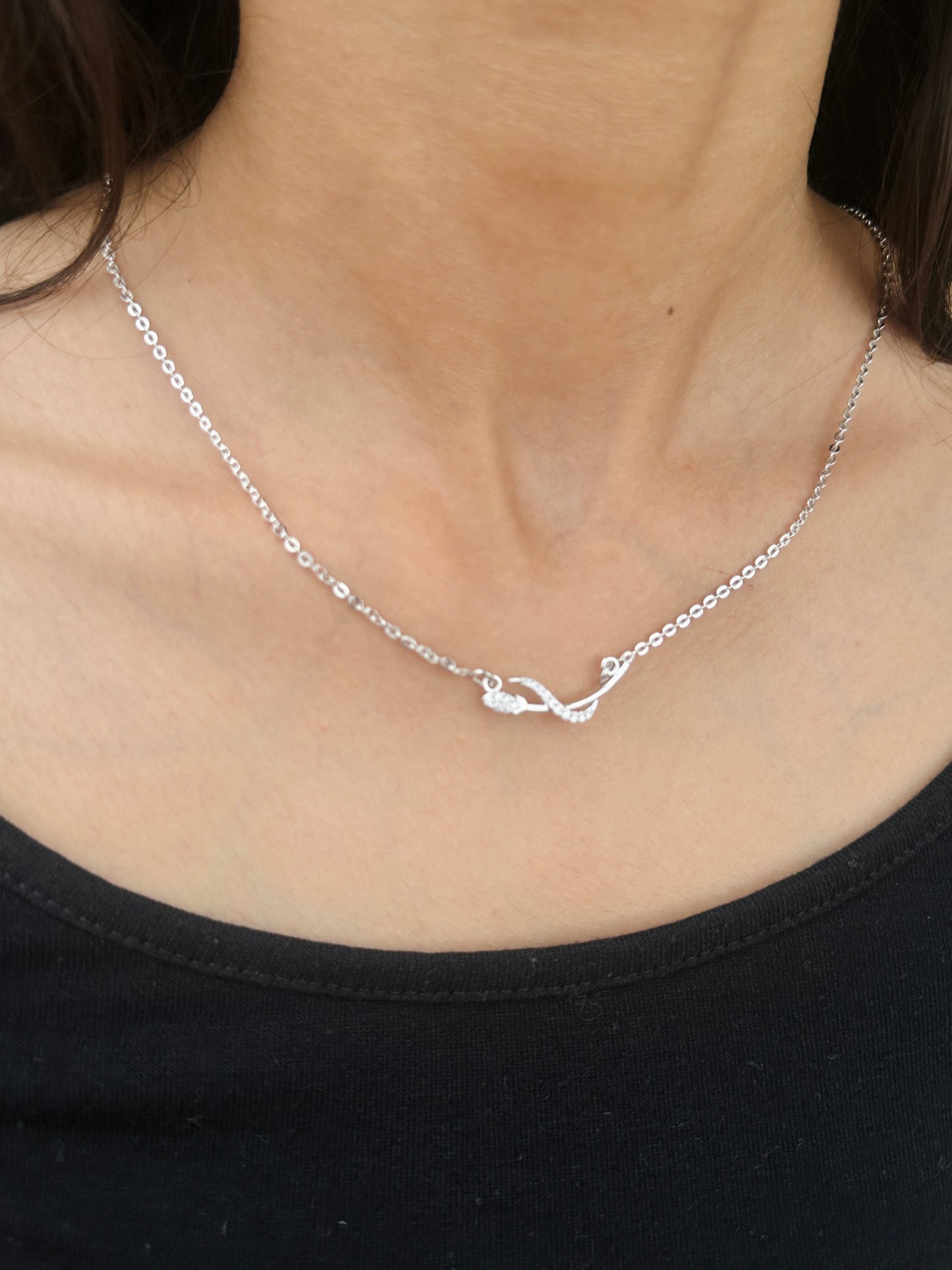 Intertwined Silver Necklace