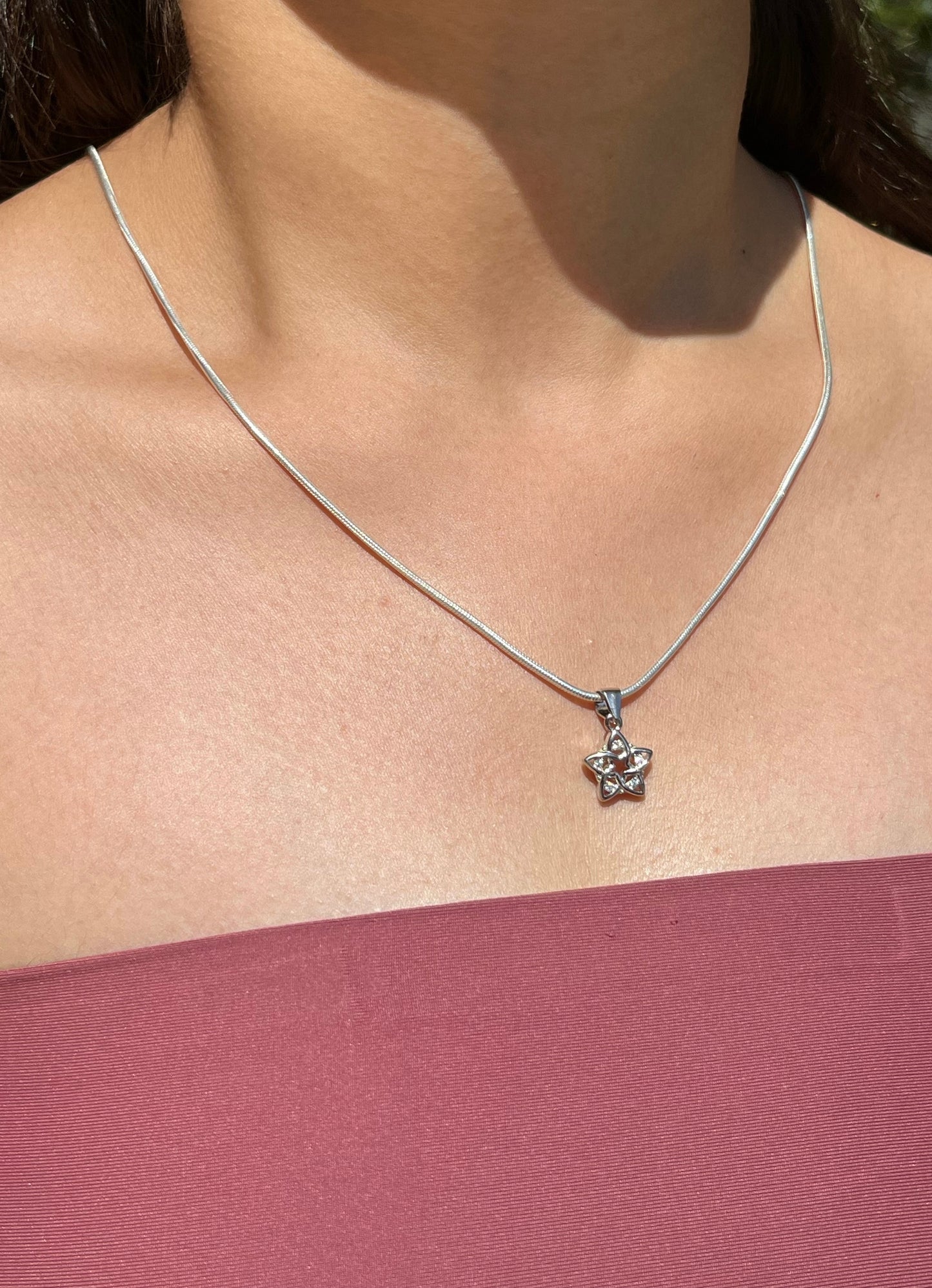 Sterling Star Silver Necklace
