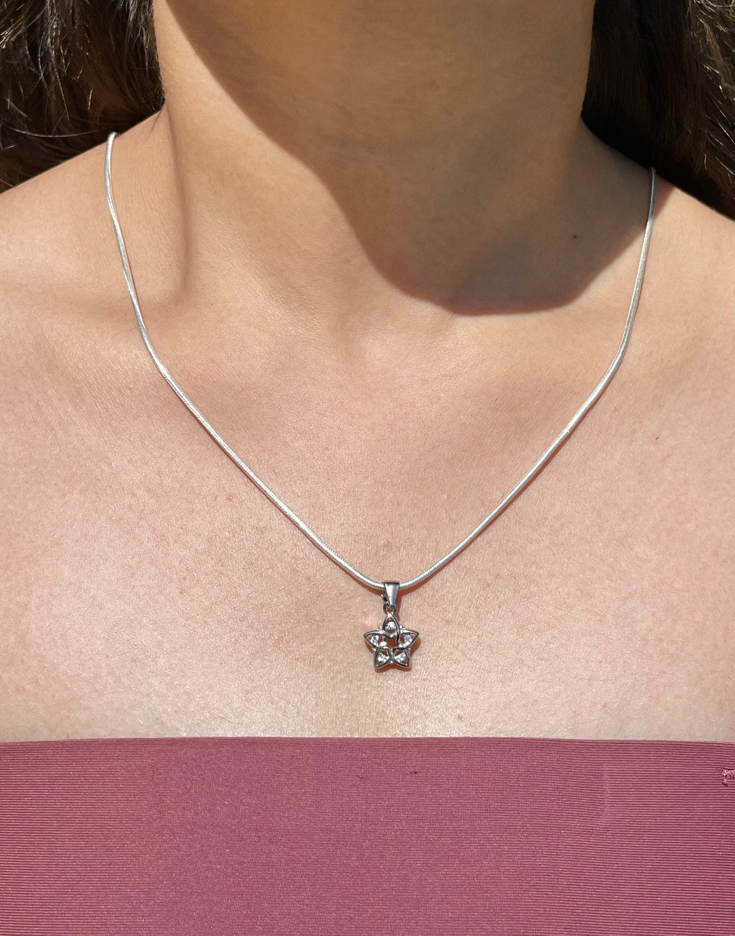 Sterling Star Silver Necklace