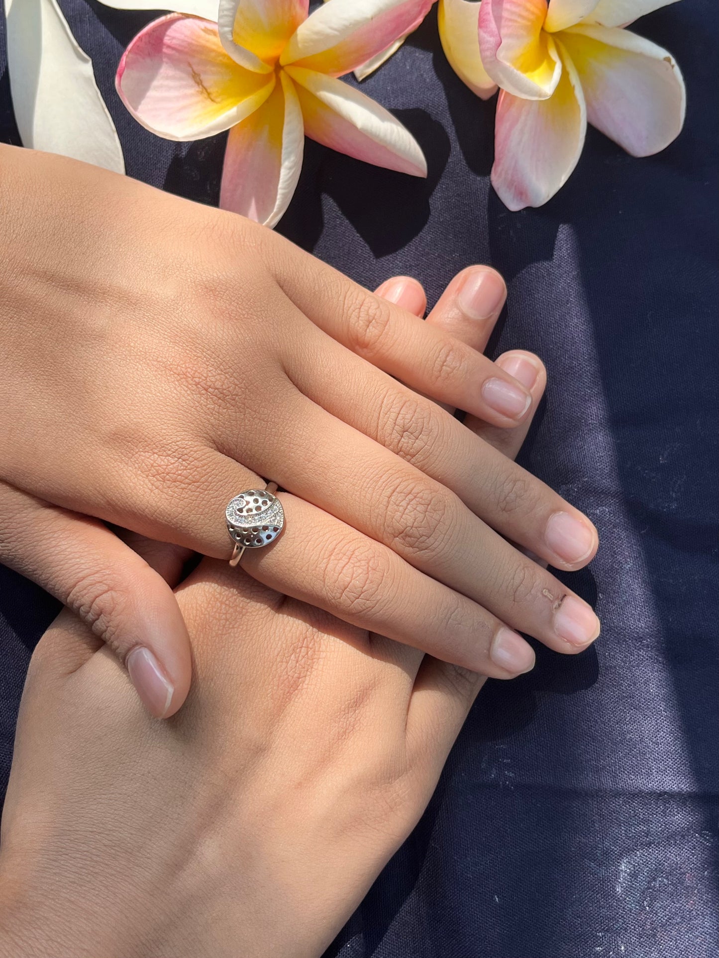 J-Themed Silver Ring