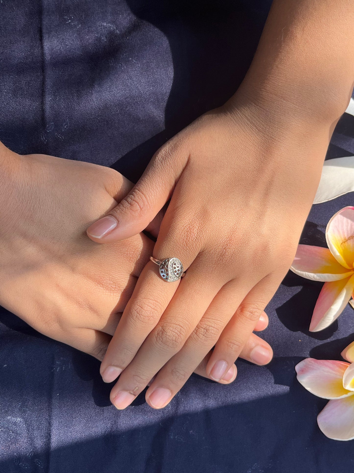 J-Themed Silver Ring