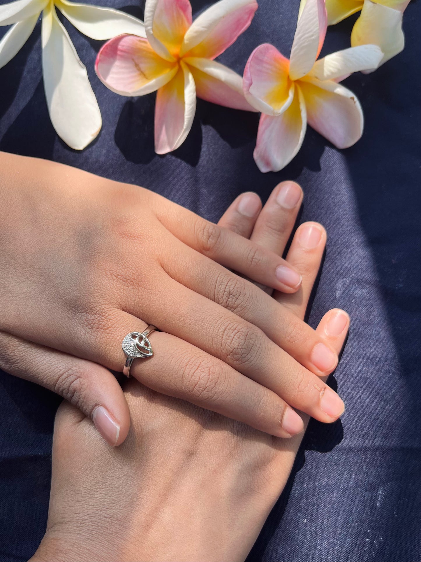Leaf Shape Silver Ring