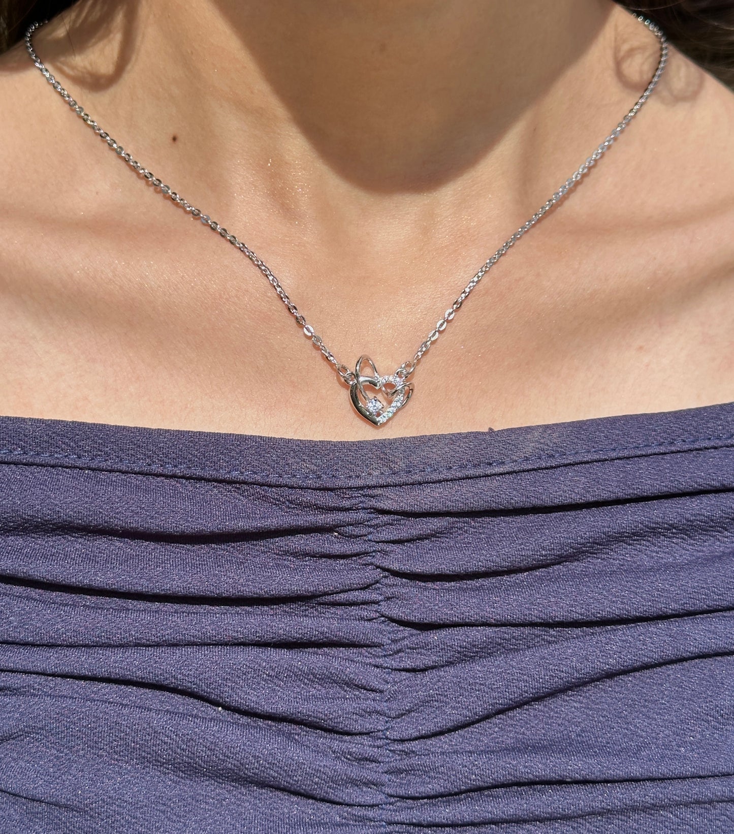 Forever Heart Silver Necklace