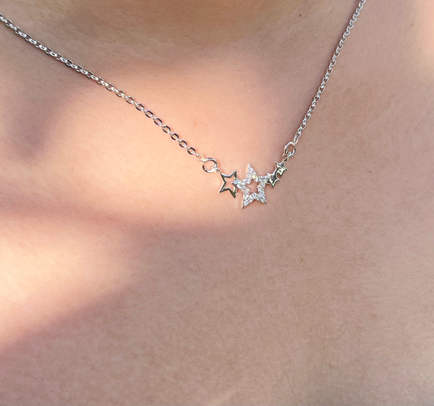 Starry Night Silver Necklace