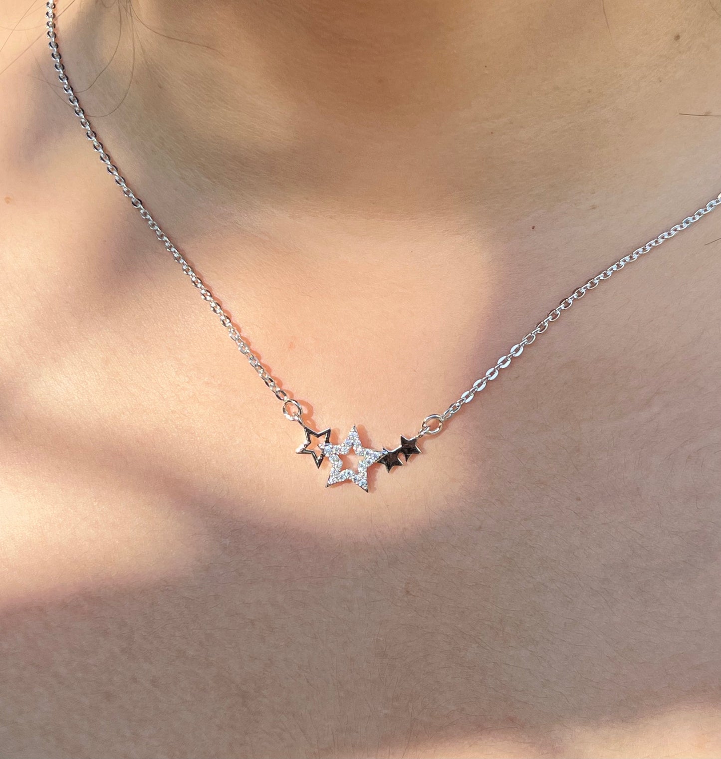 Starry Night Silver Necklace