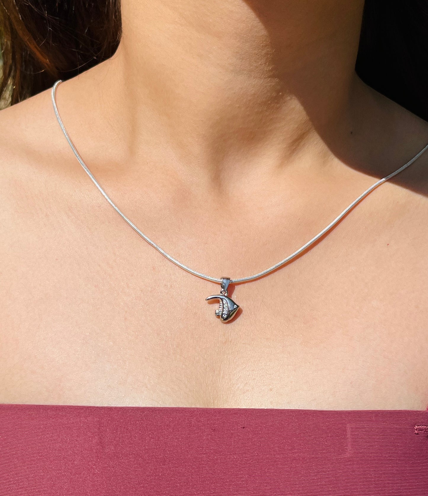 Silver Shark Necklace