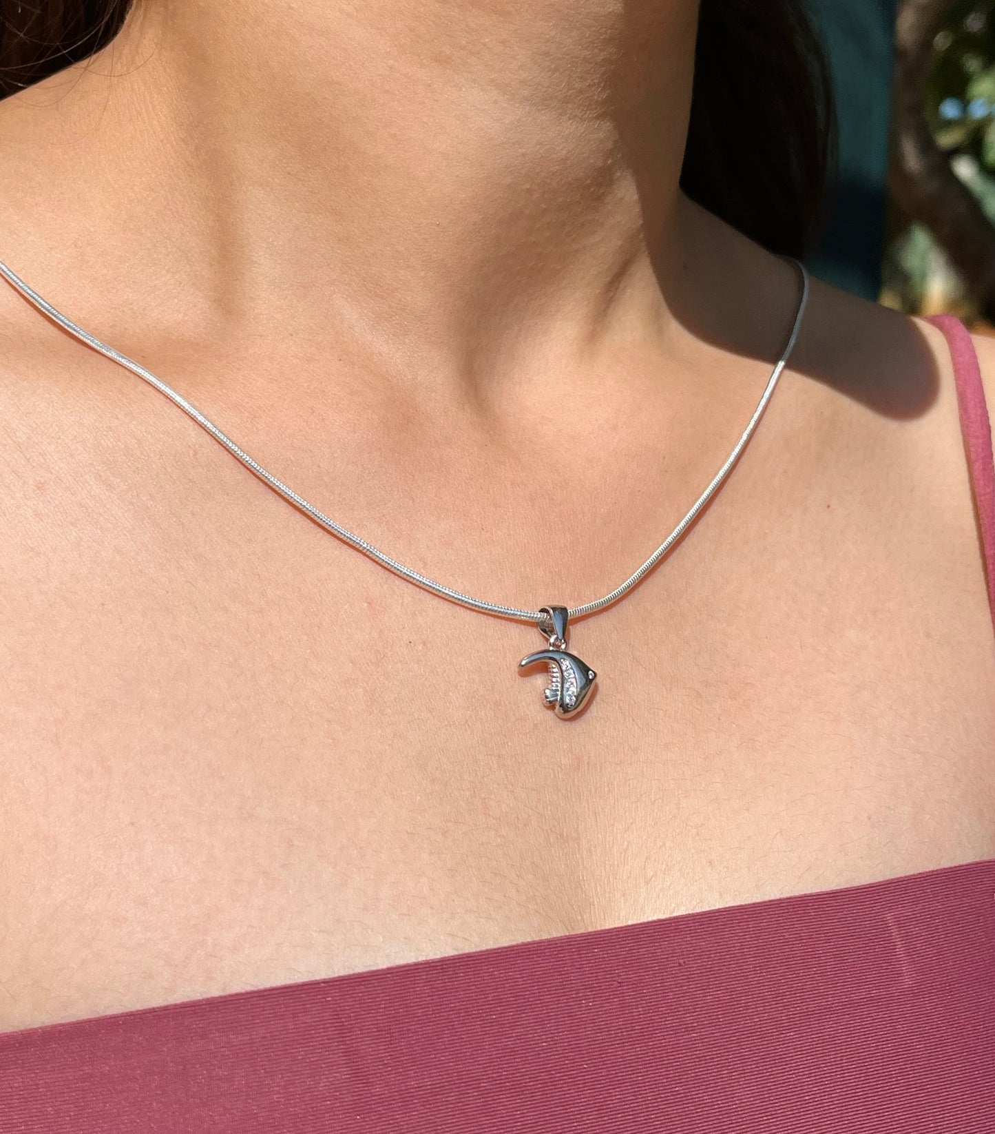 Silver Shark Necklace