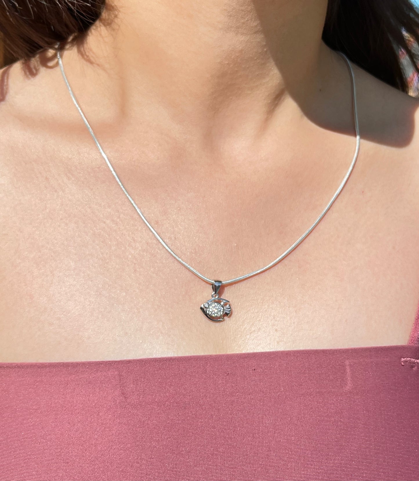 Silver Streamline Necklace