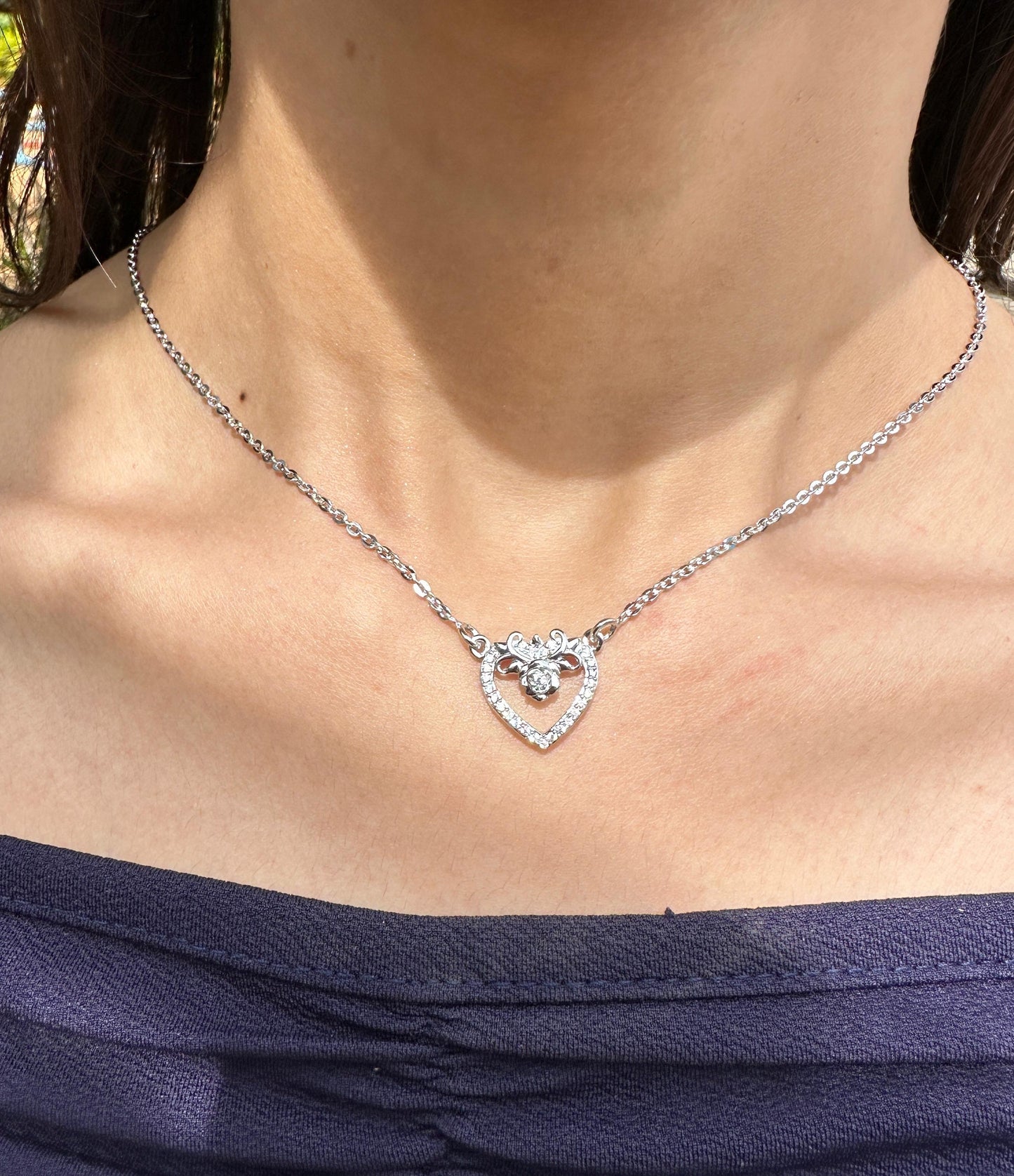 Heart's Desire Silver Necklace