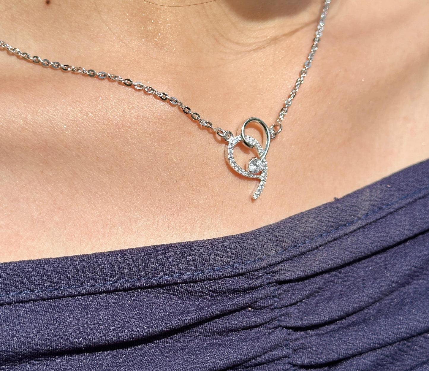 Sacred Heart Silver Necklace