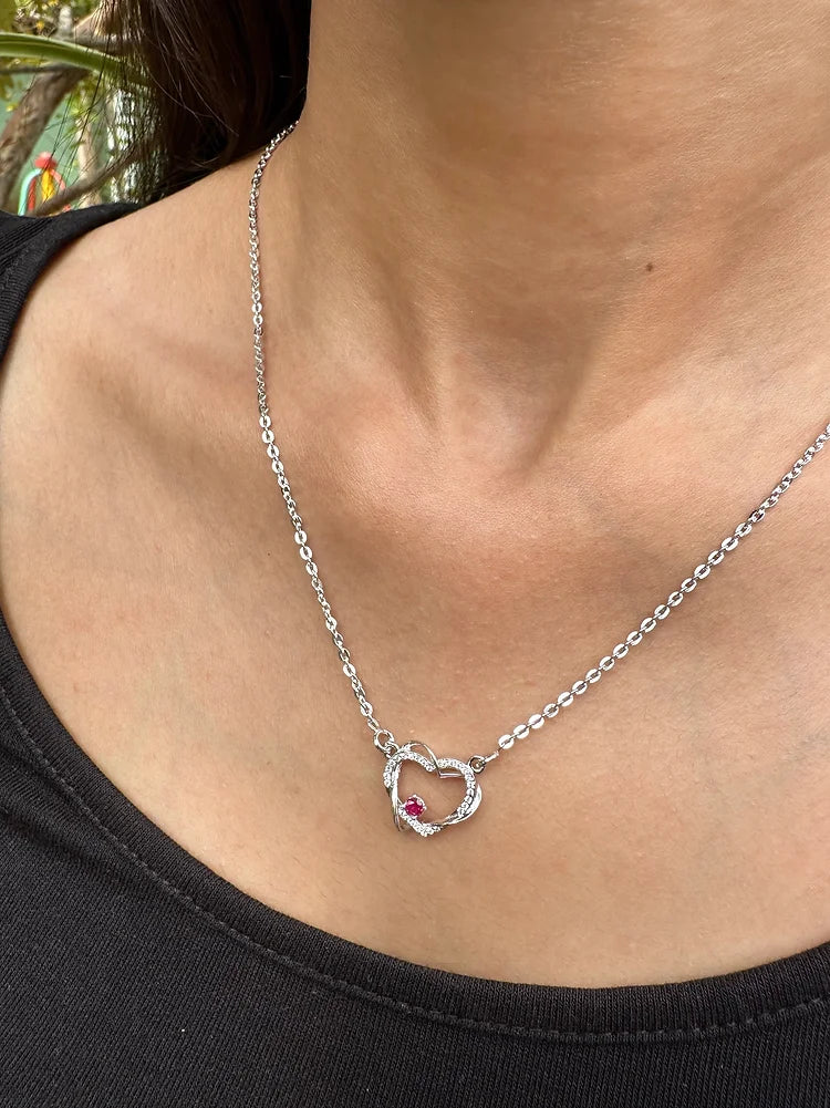 Heartfelt Stone Silver Necklace