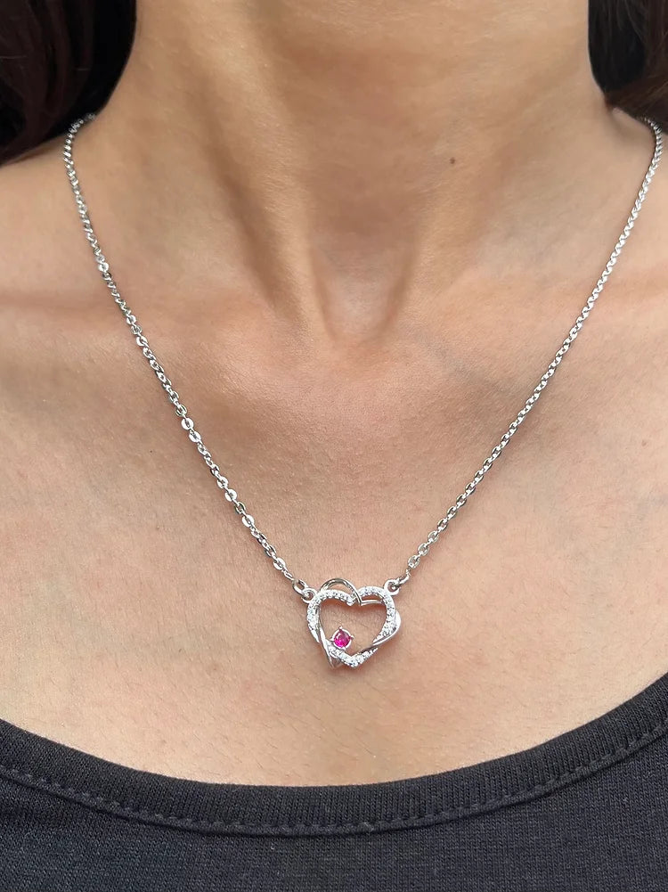 Heartfelt Stone Silver Necklace