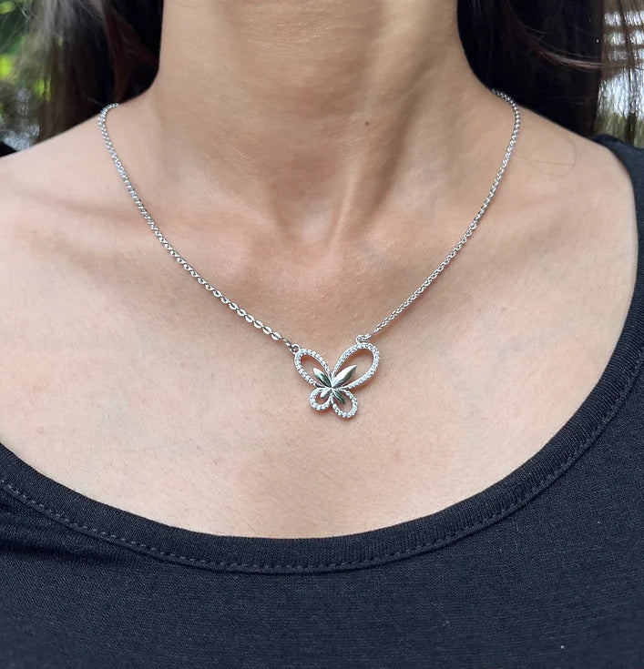 Soulful Butterfly Silver Neckalce
