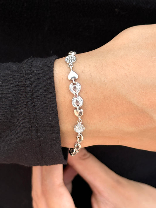 Sleek Designer Silver Bracelet