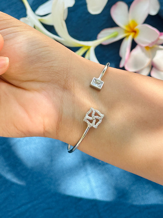Geometric Silver Kada