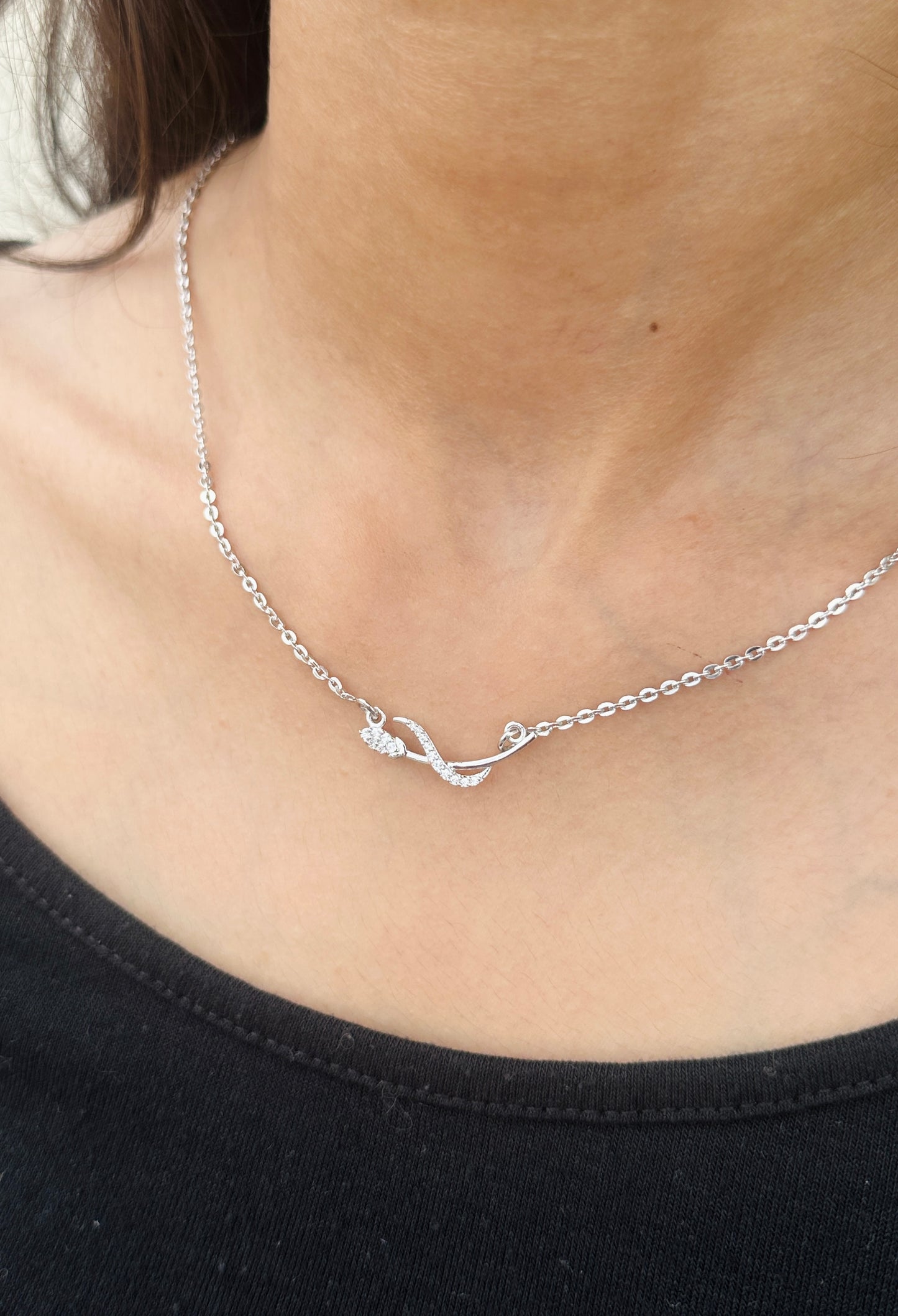 Intertwined Silver Necklace