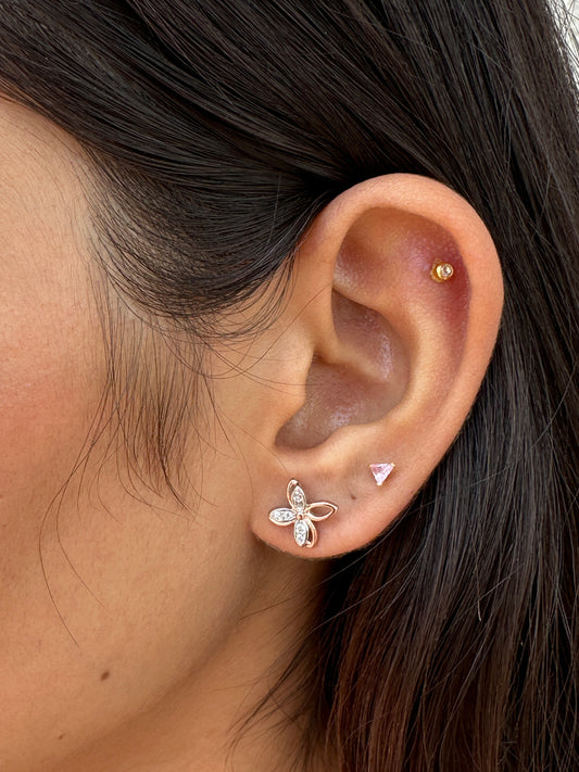 Blossom Breeze Rose Gold Studs