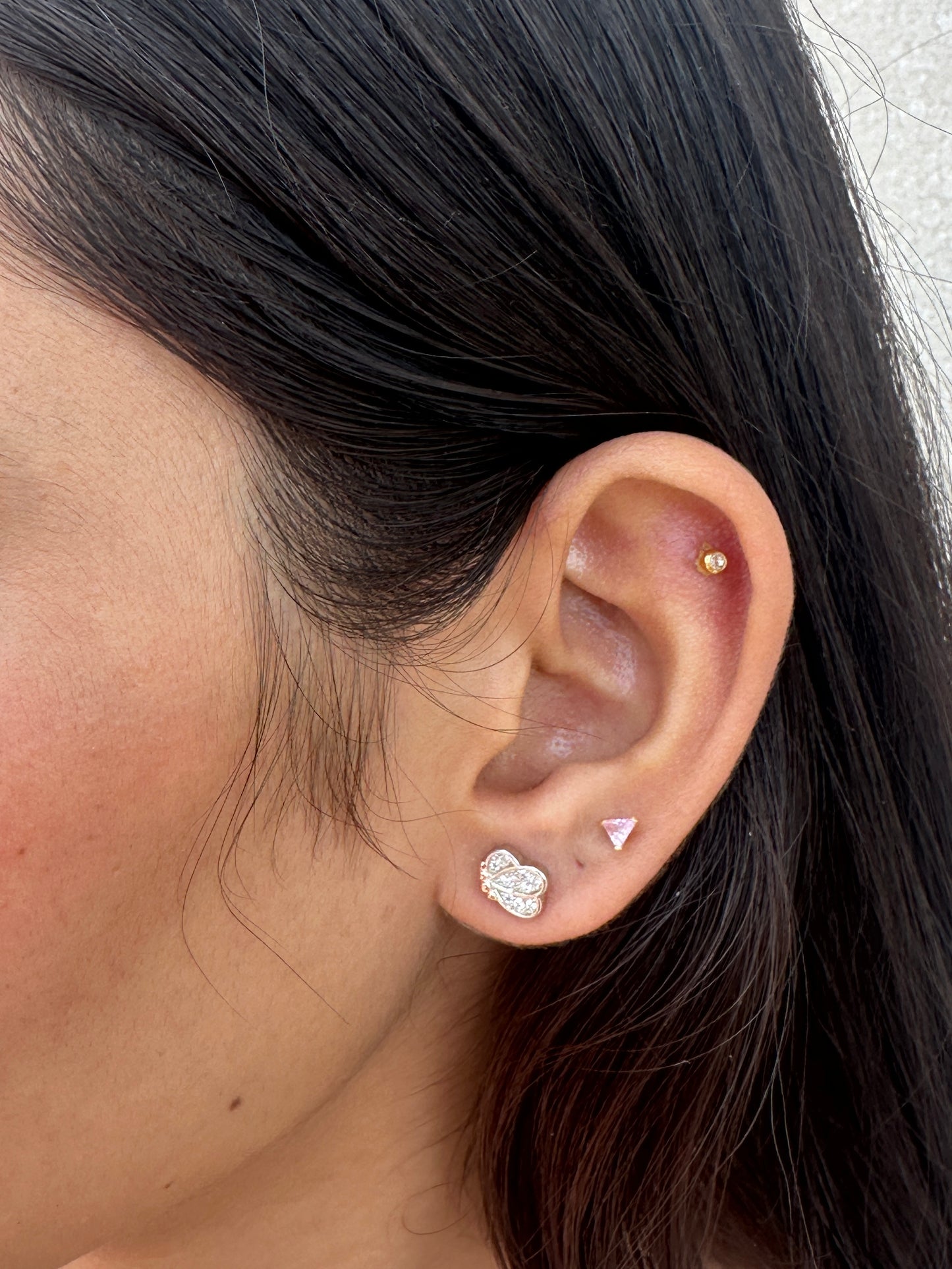 Elegant Rose Gold Polish Earring