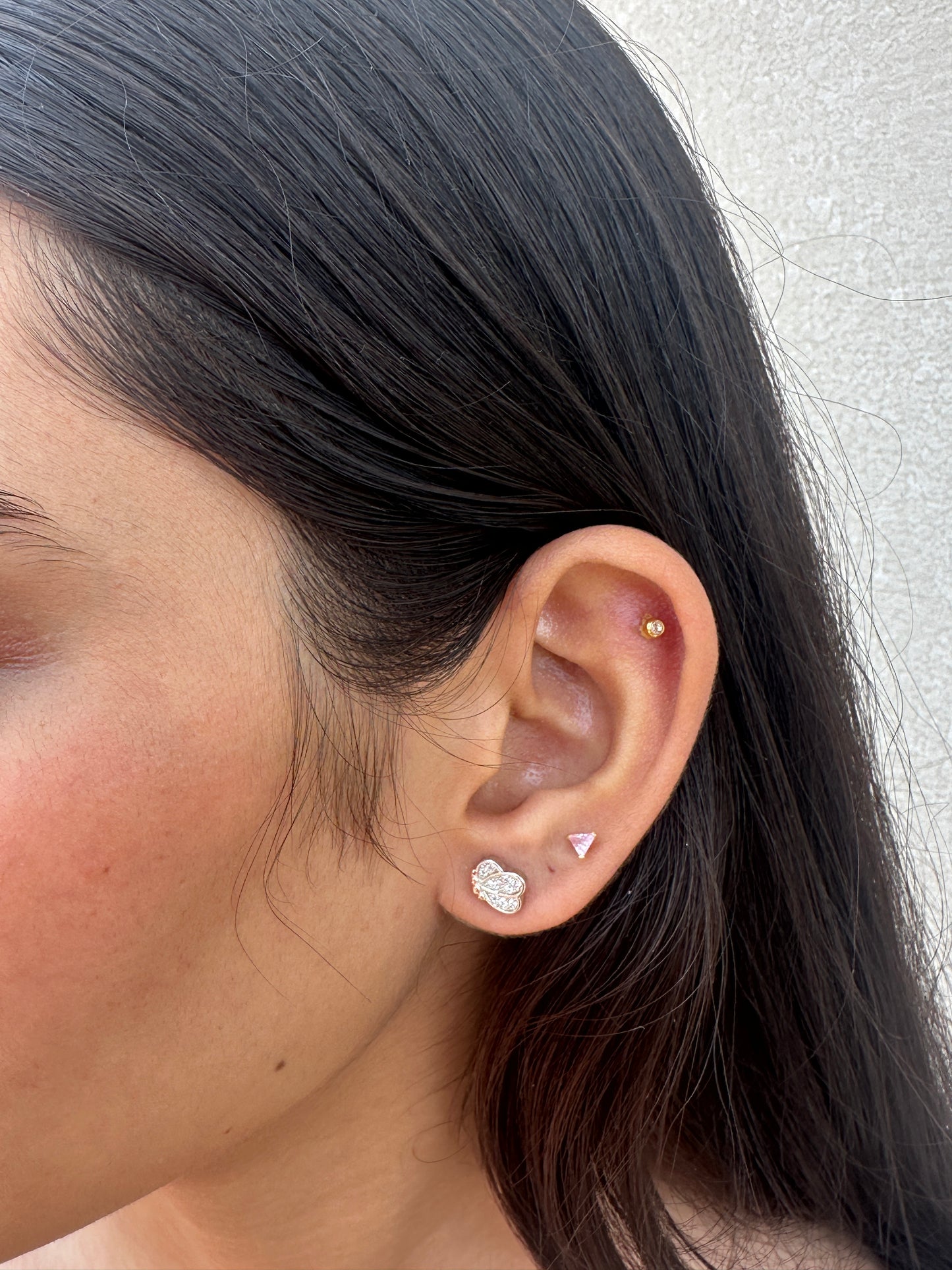 Elegant Rose Gold Polish Earring