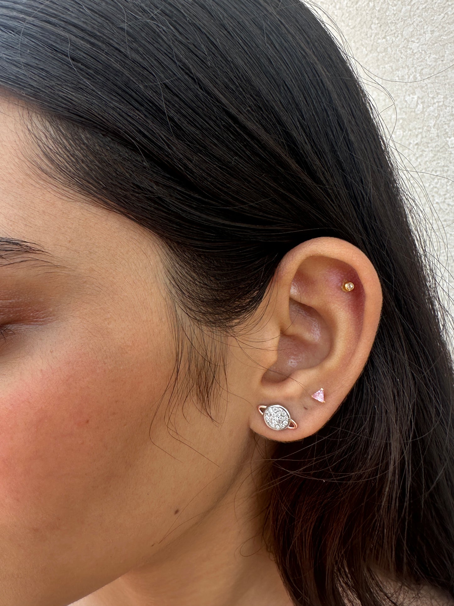 Celestial Spark Rose Gold Polish Earring