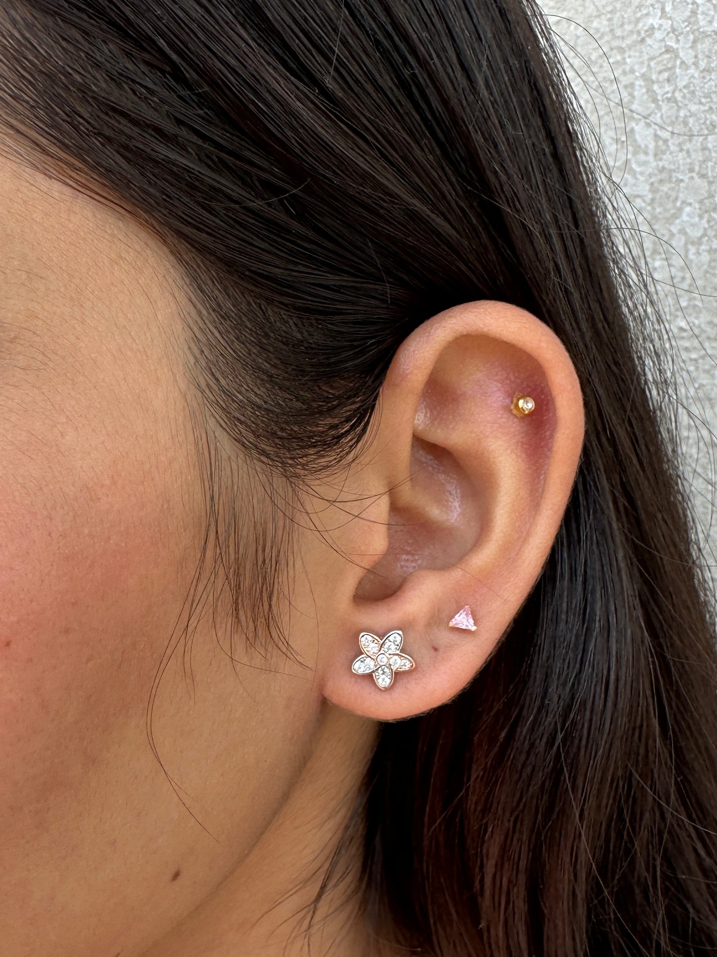 Stylish Rose Gold Polish Studs