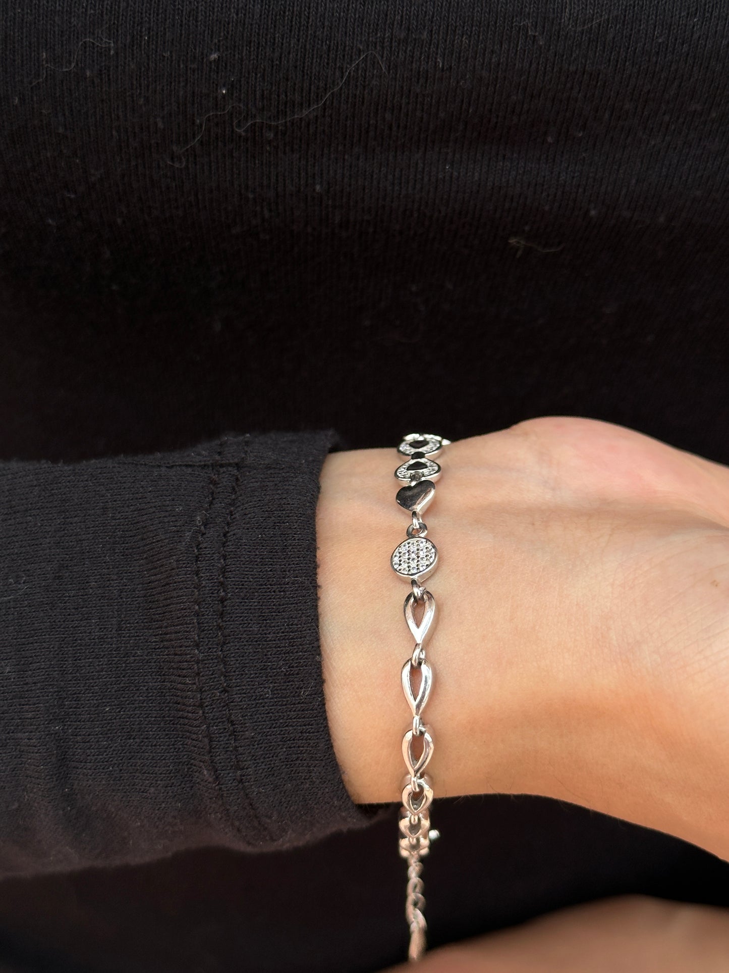 Sleek Designer Silver Bracelet