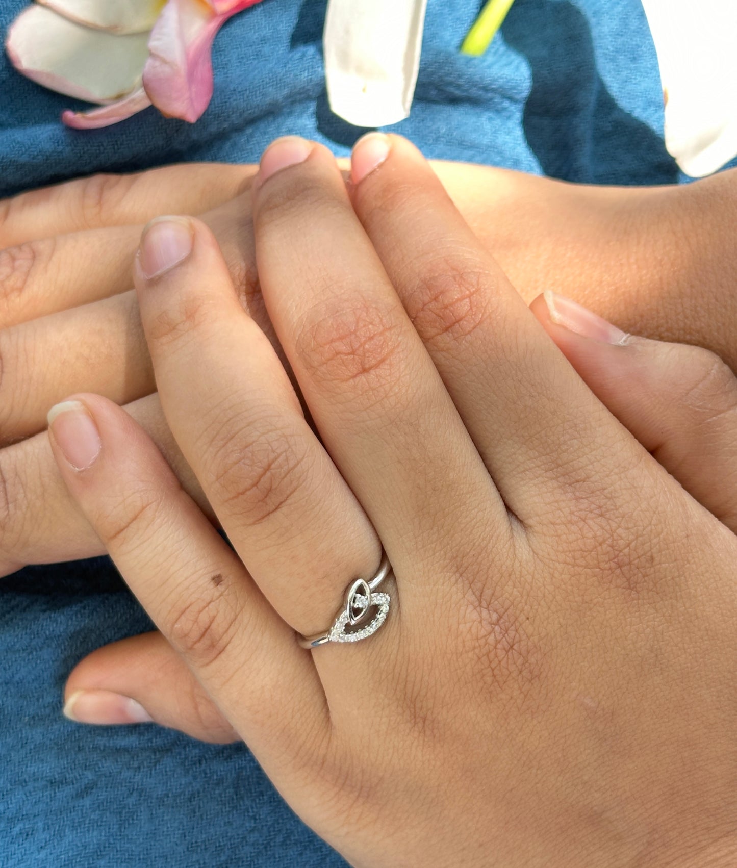 Heart-Loop Silver Ring