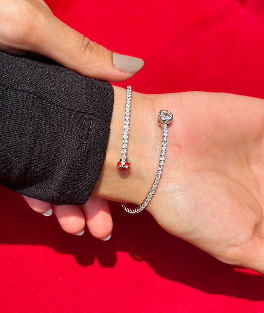 Sterling Silver Stone Kada