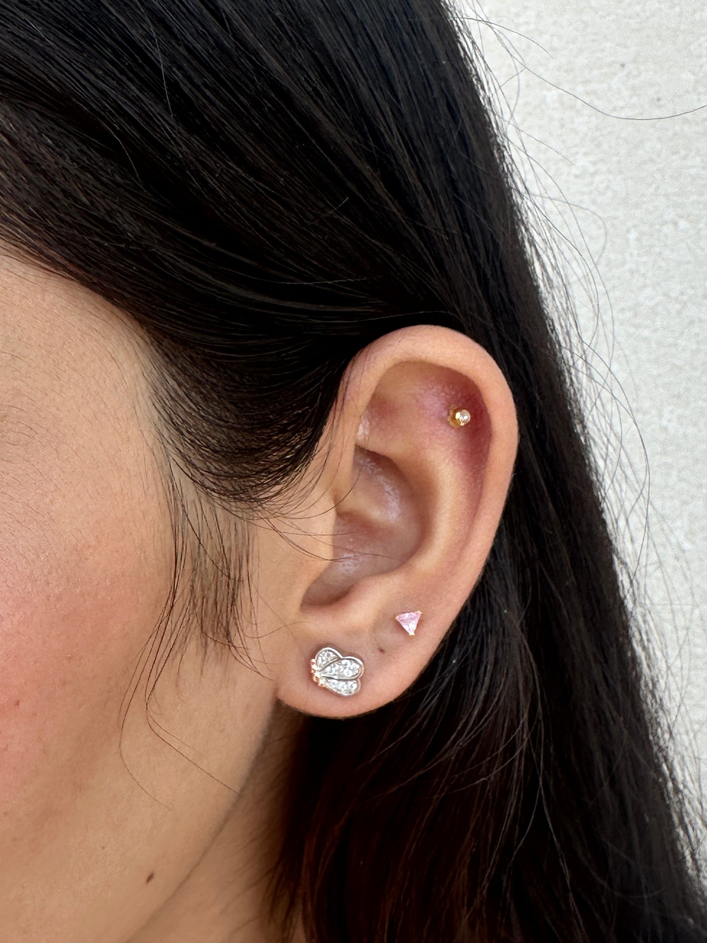 Elegant Rose Gold Polish Earring