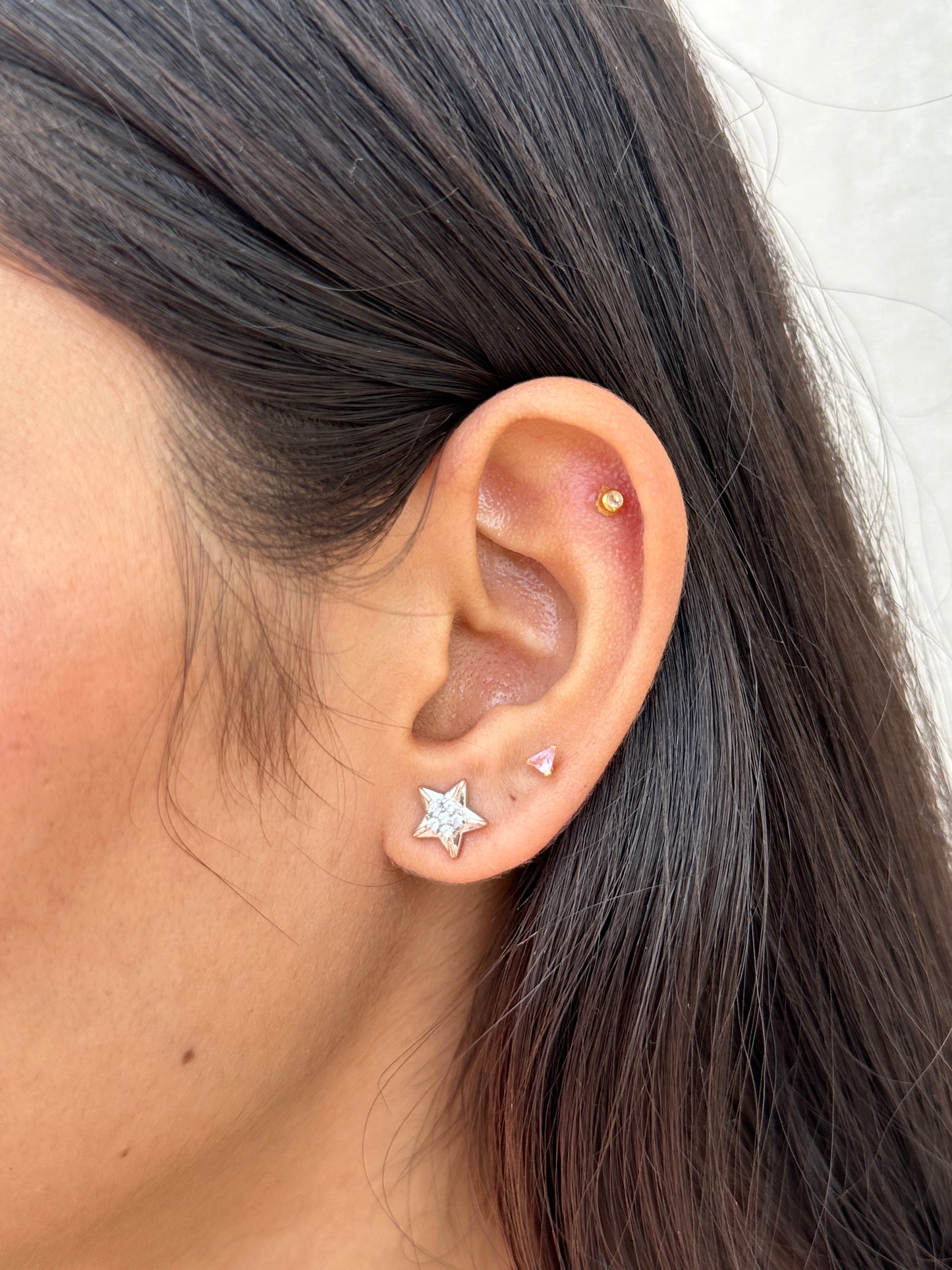 Star Rose Gold Polish Studs