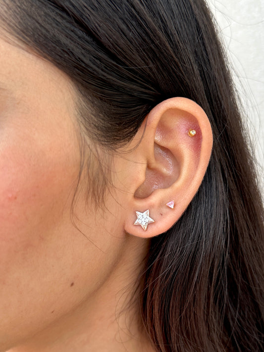 Star Rose Gold Polish Studs