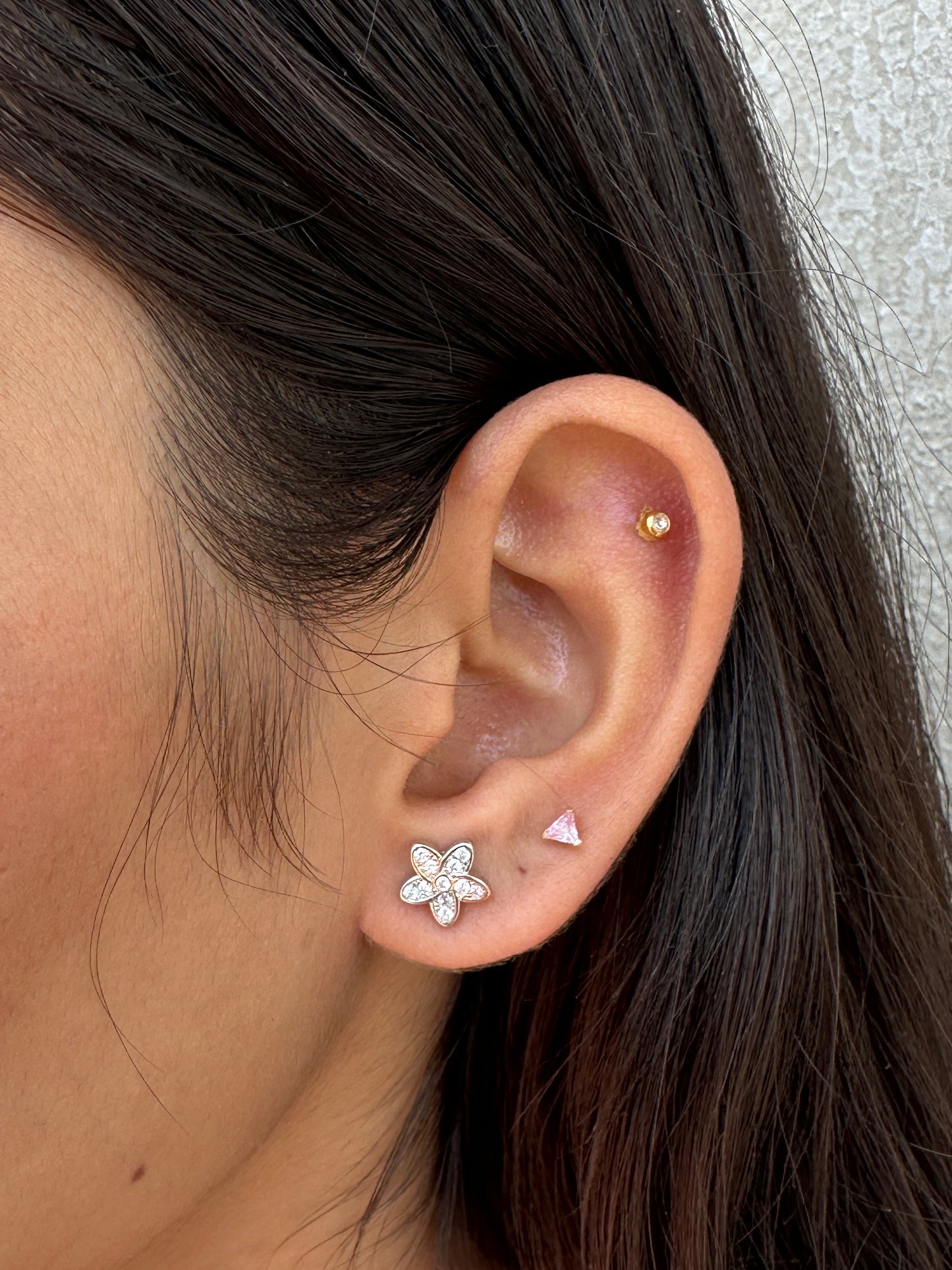 Stylish Rose Gold Polish Studs