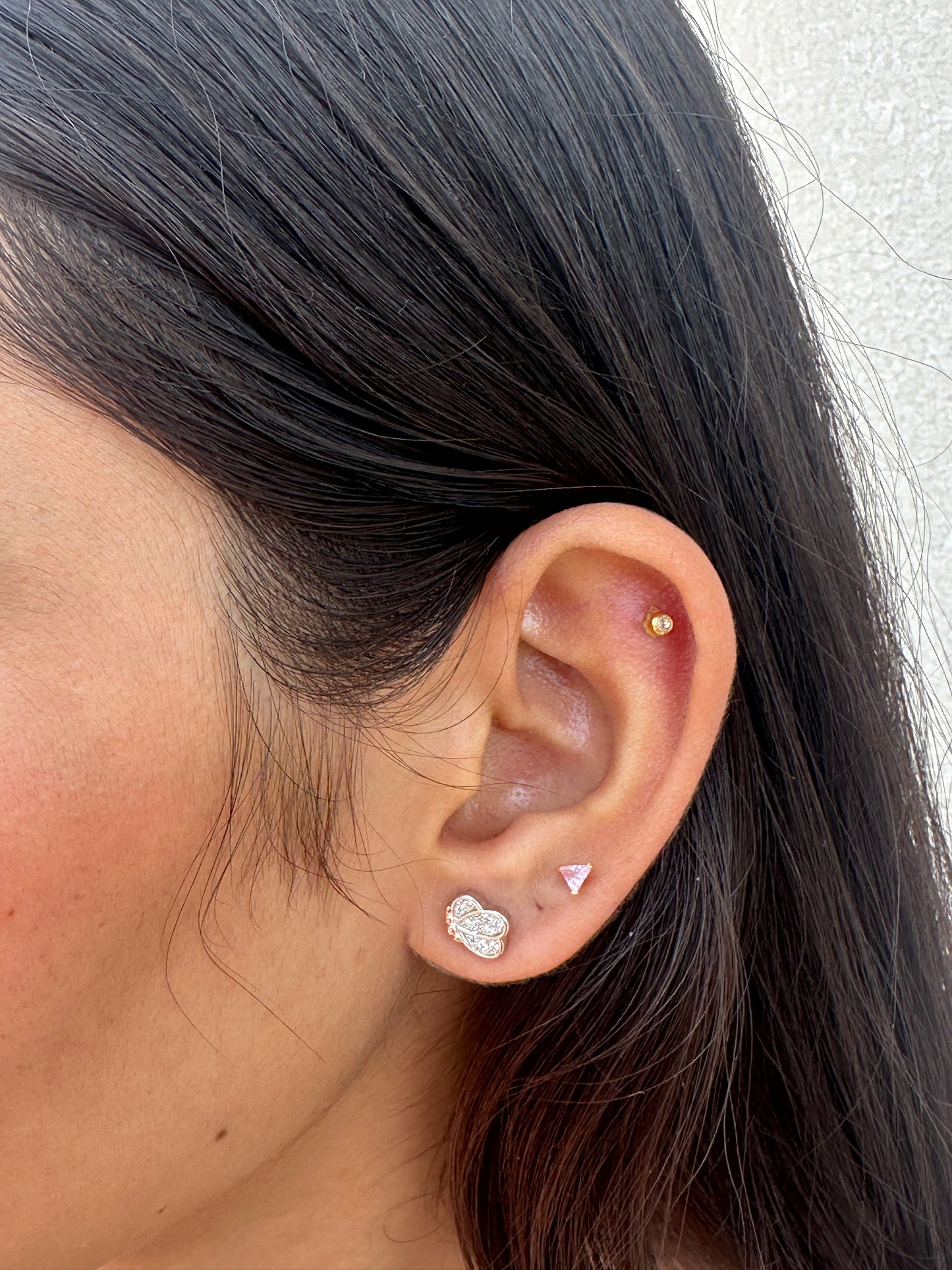 Elegant Rose Gold Polish Earring
