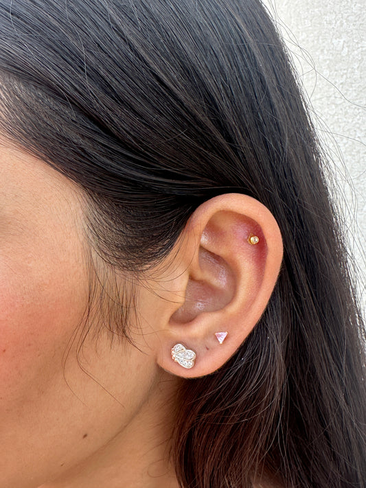 Elegant Rose Gold Polish Earring