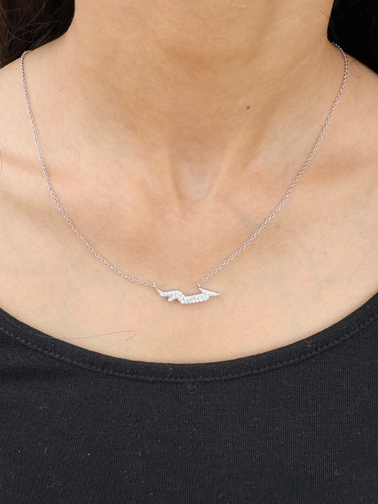 Silver Sleek Designer Necklace