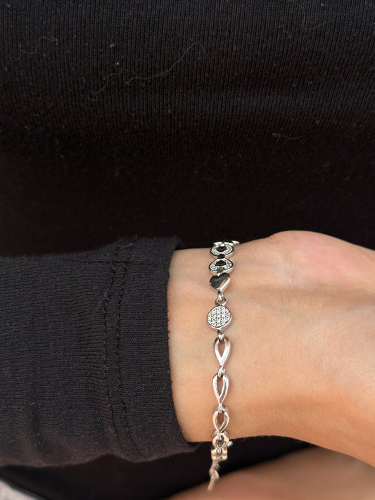 Sleek Designer Silver Bracelet