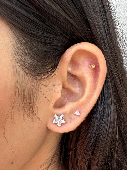 Stylish Rose Gold Polish Studs