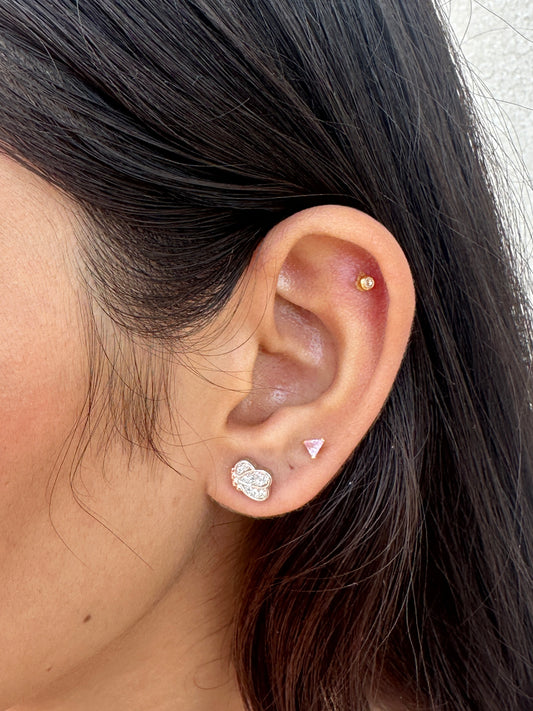 Elegant Rose Gold Polish Earring