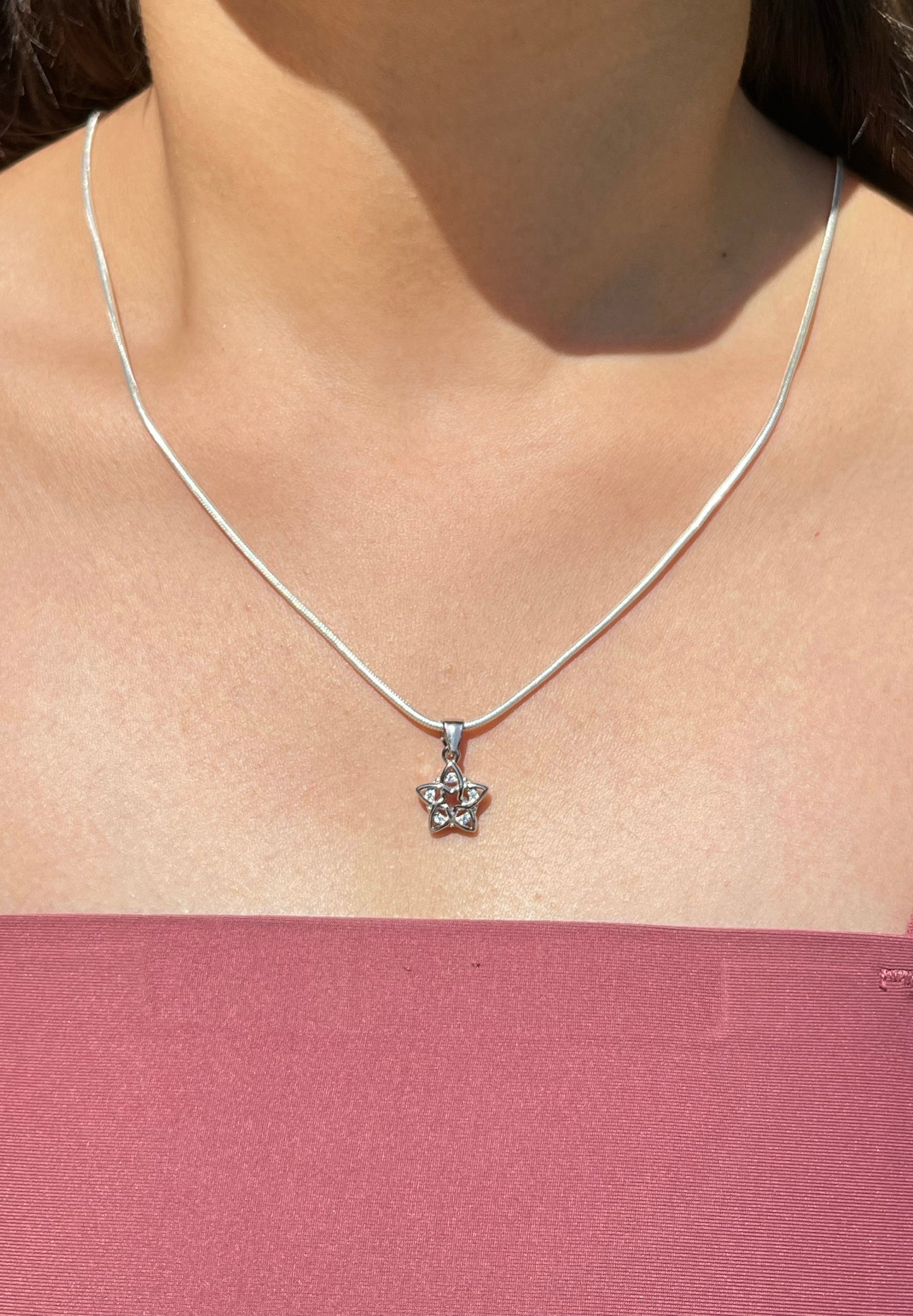 Sterling Star Silver Necklace
