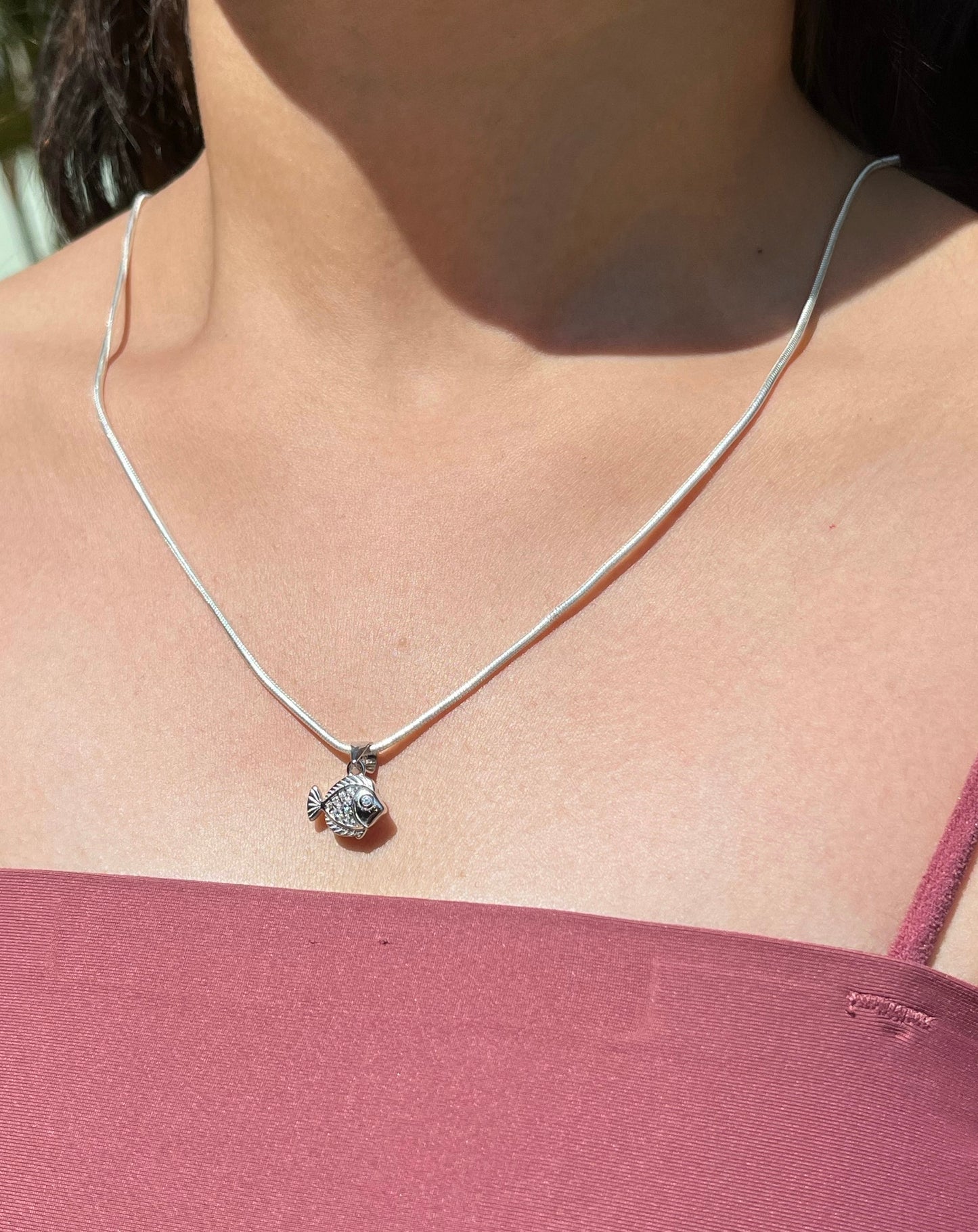 Silver Fish Necklace