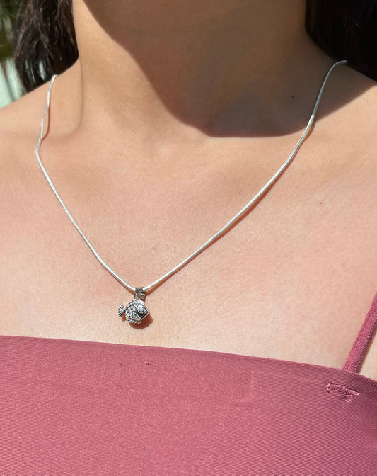 Silver Fish Necklace