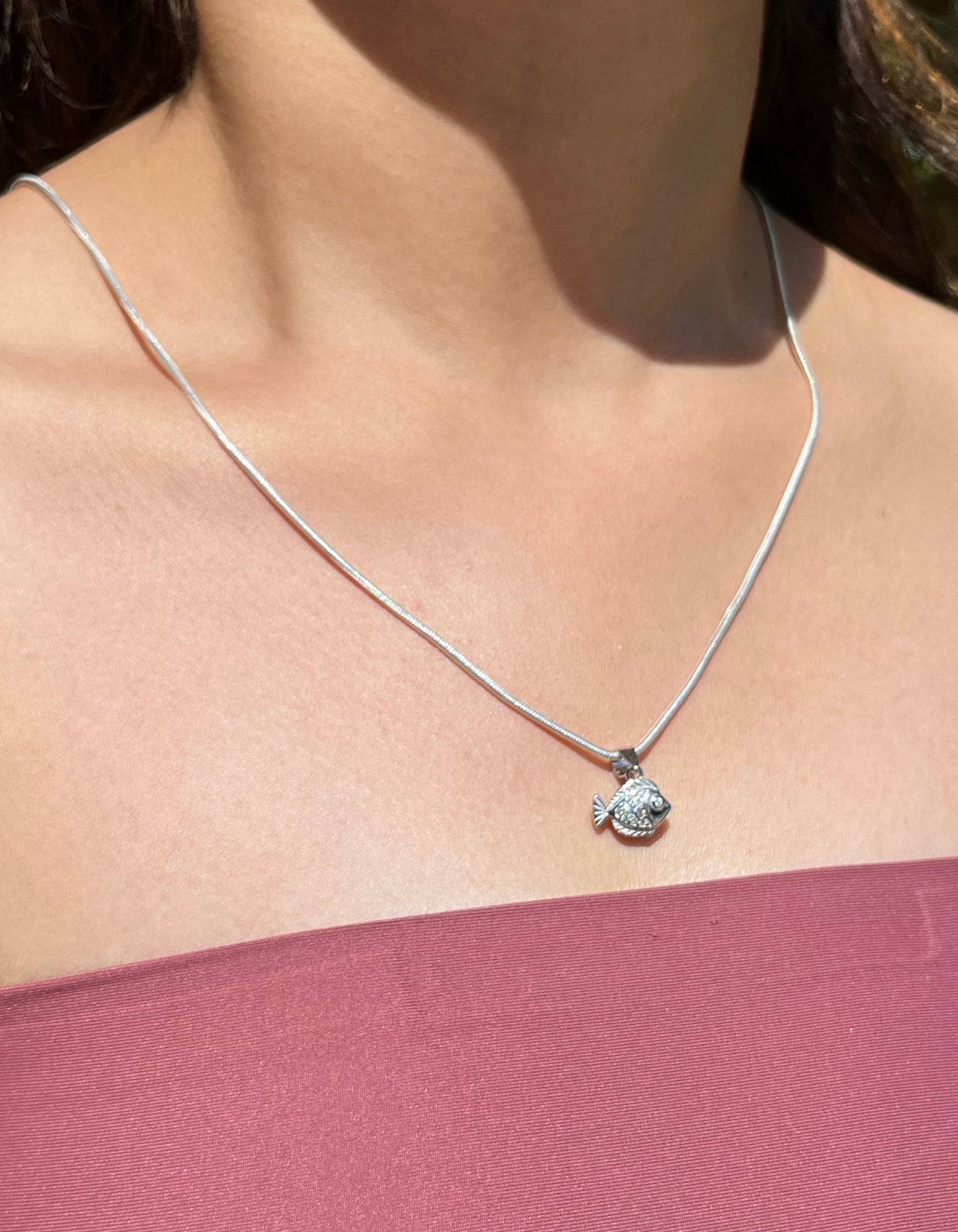 Silver Fish Necklace