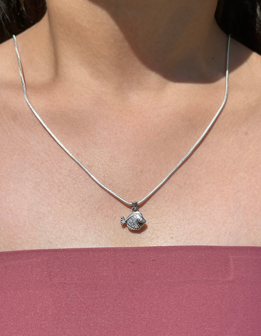 Silver Fish Necklace