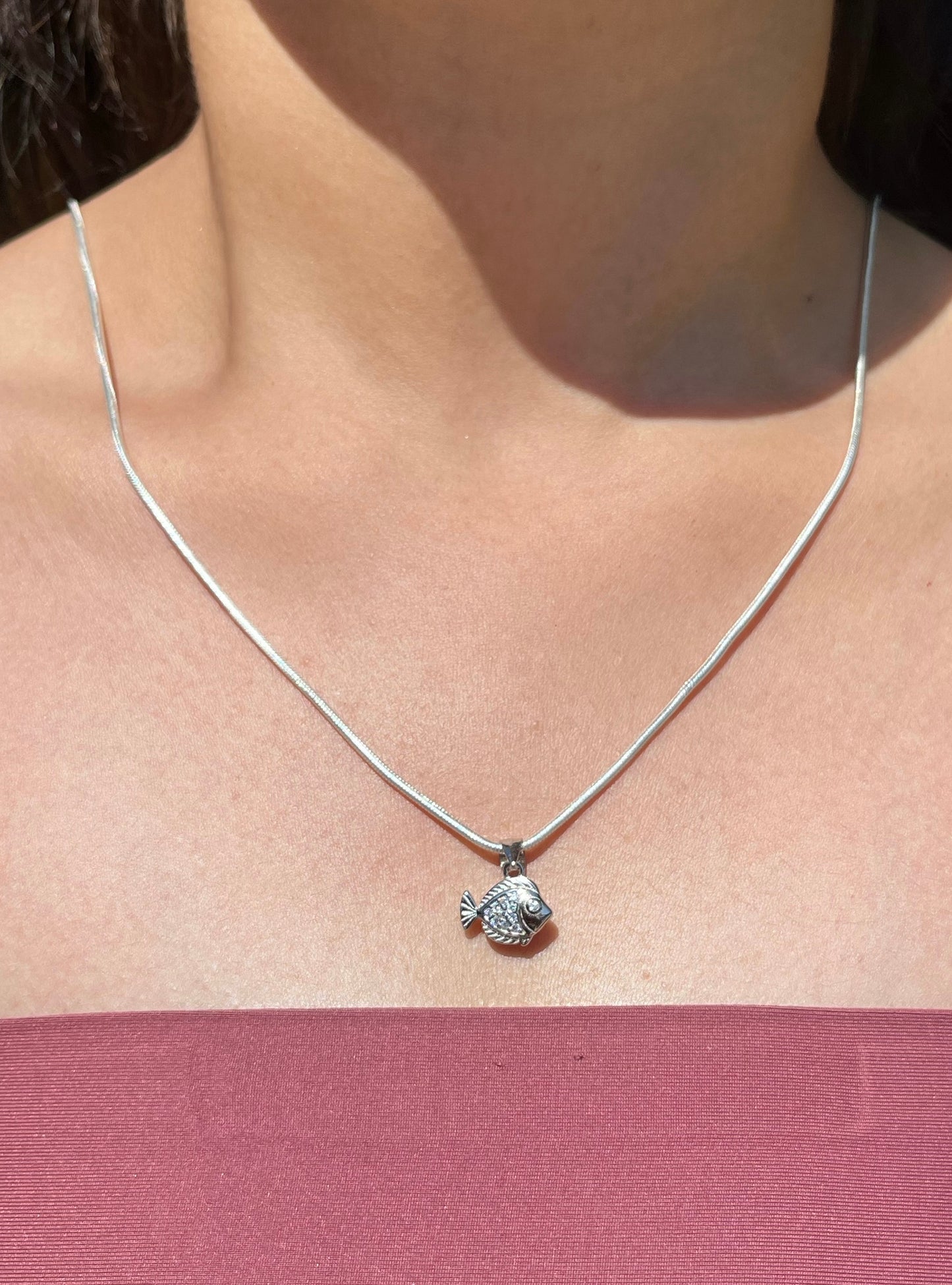 Silver Fish Necklace